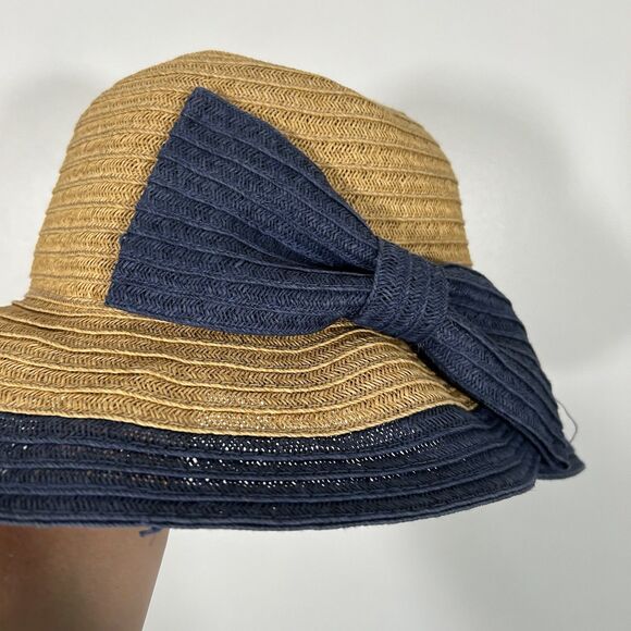 Sun n Sand Headwear Straw Raffia Hat with Bow Adjustable Coastal Beach Resort - Picture 2 of 7